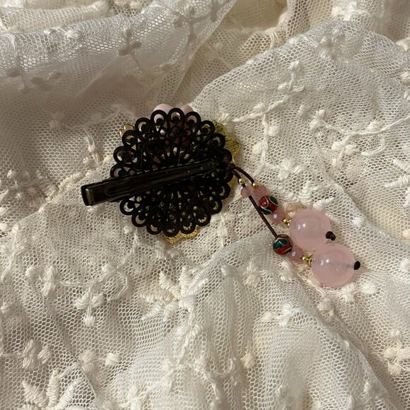 🌸 Enchanted Garden Hair Clip – Petals, Pastels & Poetic Sparkle 💫 - Picture 2 of 5